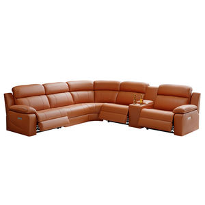 Juego de sofás reclinables modulares de lujo, asientos de cine en casa de cuero cómodos personalizados, refrigeración de masaje plegable para sala de estar moderna - Product Image 6