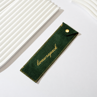 Pochette à bijoux en daim avec logo personnalisé Lionwrapack, bouton pression, pour bracelet long, montre, emballage, sac de rangement pour bijoux en velours doux