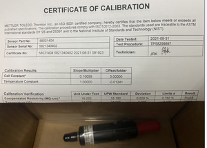 Sensor de Condensación 58031404 (Rosca 3/4NPT, Coeficiente de Temperatura 0.1C, Material Titanio, ISM) - Product Image 2