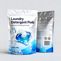 Sac d'emballage pour lessive avec logo personnalisé, vente chaude 2026, sac en plastique pour poudre à laver, sac debout, sac à soufflet latéral