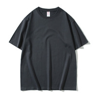 T-shirt Homme en Coton Tricoté Uni 220 GSM 100% Coton, Coupe Ample, Épais, Personnalisation Complète