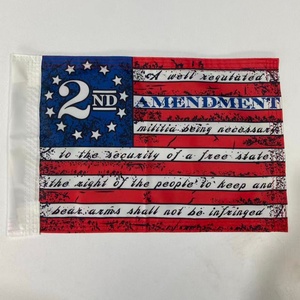 2nd sửa đổi 3x5 feet ngoài trời thân thiện với môi Polyester Vải pennant biểu ngữ in với Grommet cổ điển Mỹ cờ - Product Image 1