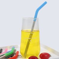 Paille en acier inoxydable avec embout en silicone pour gobelet 40oz tasse 21.5cm tasses réutilisables et remplaçables fournitures de bouteille d'eau en paille