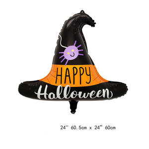Globo de Halloween Murciélago Sombrero de bruja Globos de aluminio para Halloween Festival Undead Holiday Candy Party Decoration - Product Image 6