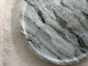 Stonekoc in nordico nuvola verde giada marmo vassoio di gioielli cosmetici aromaterapia candela vassoio di conservazione circolare piatto di frutta - Product Image 3