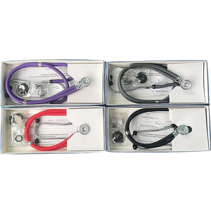 Estetoscopio Médico de Doble Tubo, Estetoscopio de Cardiología de Doble Cabeza con Tubo Rojo para Uso Clínico y Doméstico - Product Image 2