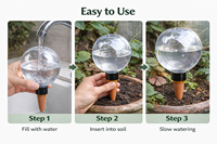 Globe d'arrosage automatique en plastique transparent personnalisé, ampoule d'arrosage automatique pour plantes, dispositif d'irrigation de jardin