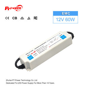 Controlador de Tiras LED de 60W con Carcasa de Plástico Impermeable IP66, Transformador de CA 170-264V a CC 12V 24V, Fuente de Alimentación LED de Voltaje Constante EMC - Product Image 3