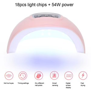 Lampe UV LED intelligente 54W alimentée par USB, séchage rapide, mini équipement de coiffage portable pour les sports de plein air et les voyages - Product Image 2
