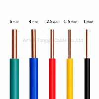Cable Eléctrico Doméstico de Cobre Puro TD BV H07V-U, Un Solo Núcleo, 1.5, 2.5, 4, 6 mm, Cable Eléctrico Sólido con Aislamiento de PVC