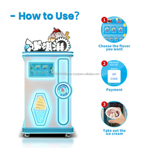 Distributeur automatique intelligent de crème glacée en libre-service, en acier inoxydable, avec SDK, acceptant pièces et cartes de crédit, pour parcs d'attractions, produit phare usine - Product Image 3