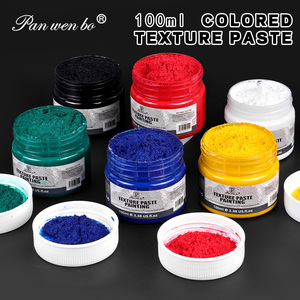 Pâte texturée Panwenbo 6 couleurs 100 ml, pigment de peinture, texture sable de quartz, peinture acrylique pour travaux manuels DIY décoratifs, poupées en plâtre - Product Image 2