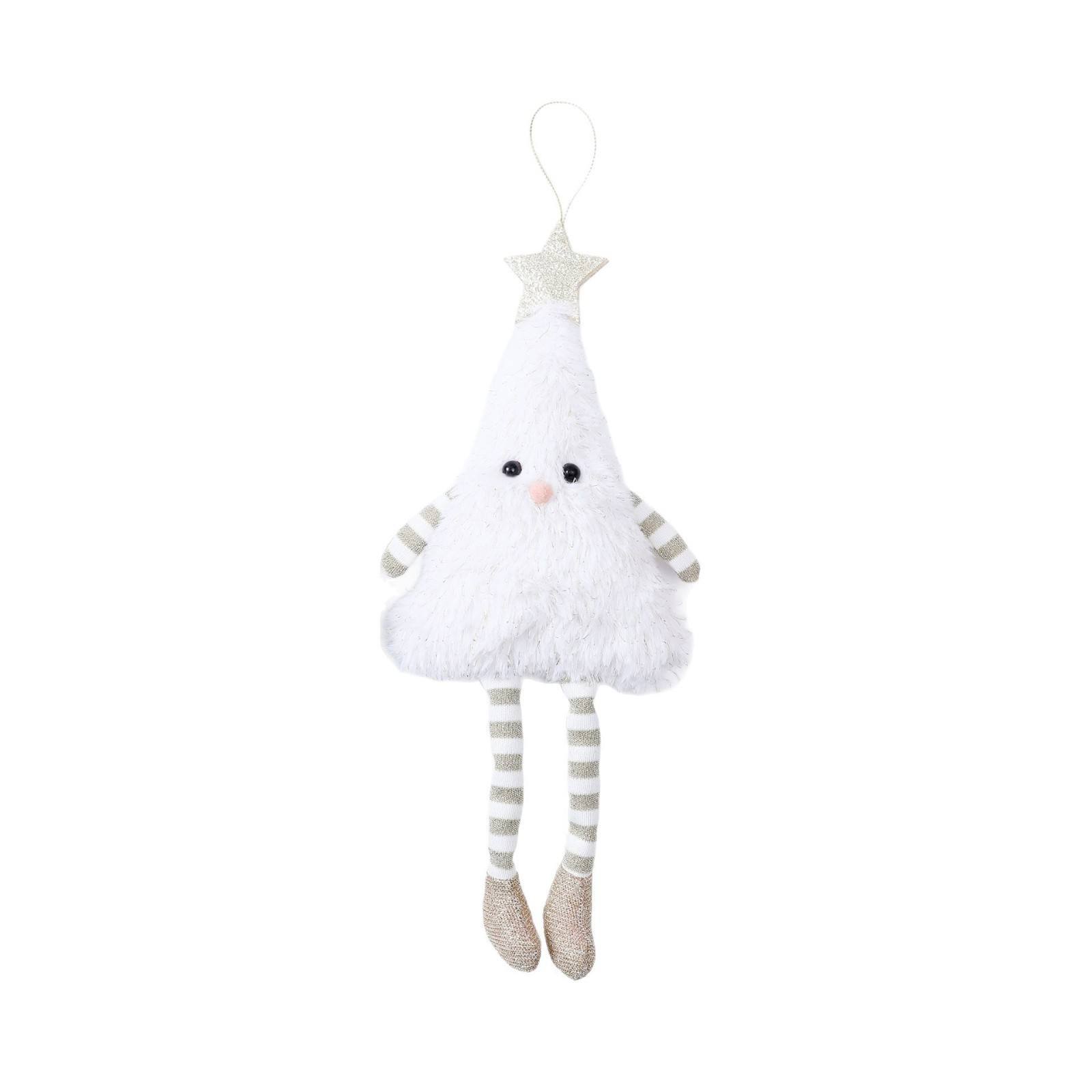 Christmas tree - shaped pendant in white