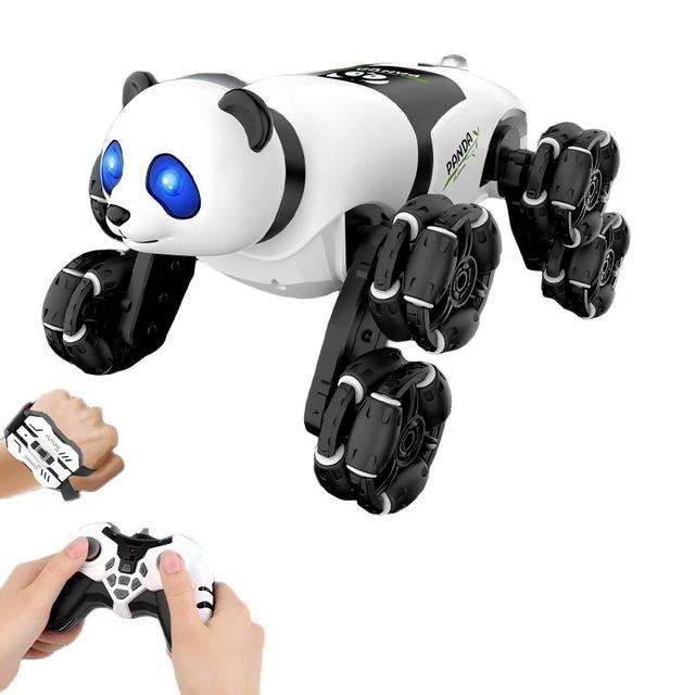 Remote Control Panda Robot Car - AI Animal Toy with Fun Music, LED Lights & Sound Effects for Children
