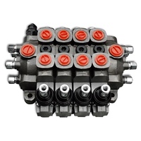 Vanne de commande hydraulique sectionnelle 80L-Min à 4 bobines, anti-cavitation, circuit parallèle pour engins de génie civil
