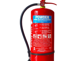 Extincteur à poudre sèche ABC de 9 kg, sécurité incendie industrielle, cylindre en acier au carbone rouge avec tuyau et manomètre