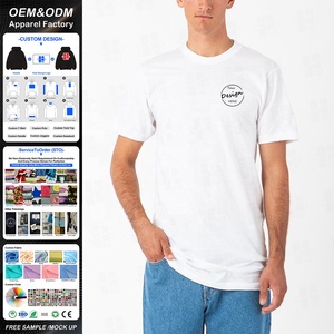 Clothing Factory Oem <strong>T</strong> <strong>Shirt</strong> 180 GSM 100% Combed Cotton Classic <strong>Longline</strong> Tee Outdoor Sports Embroidery Black and <strong>White</strong> Tshirts - Product Image 1