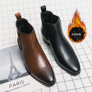 2119 inverno stivaletti uomo-1 scarpe in vera pelle peluche <span class=keywords><strong>chelsea</strong></span> stivali <span class=keywords><strong>con</strong></span> <span class=keywords><strong>tacco</strong></span> - Product Image 3
