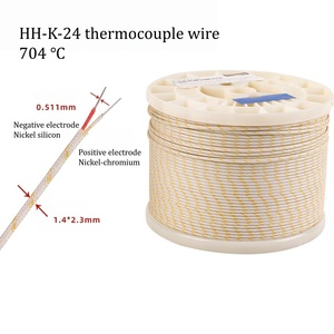 Termopar 260/700 Grados K/J/E/N/T/R/S/B, Cable de Termopar K con Aislamiento de PFA/FEP/Fibra de Vidrio, GG/HH/TT/24/30/36/40 - Product Image 2