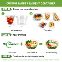 Groothandel Grote PET Verpakkingen met Tamper Evident sluiting voor Levensmiddelen, Koekjes, Snacks, Bakkerijproducten, Noten, Gedroogd Fruit
