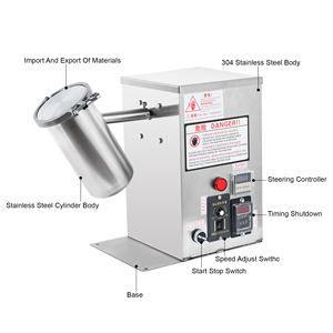 Mélangeur Électrique Commercial en Acier Inoxydable pour Poudres Chimiques, Pigments, Farine, Épices, Assaisonnements et Protéines - Product Image 5