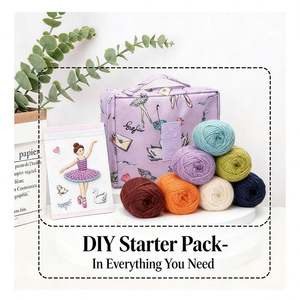 Kit de Ganchillo Portátil Ecológico al por Mayor, Cuadrado, Simple, con Hilos Suaves, Agujas de Tejer y Accesorios para Principiantes - Product Image 4