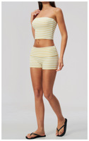 Nouvel ensemble short et brassière de yoga en polaire double face rayée, respirant, infroissable, taille mi-haute, effet push-up et gainant pour femme