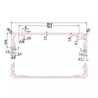 Usinage CNC Boîtier en aluminium extrudé anodisé Boîtier électronique en métal Boîte de jonction Boîtier PCB