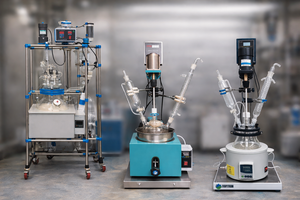 <b>1L</b>-250L Glass Distillation Semi-Automatic Reaction <b>Kettle</b> Jacketed Chemical Reactor Manufacturer ISO CE Laboratory - Product Image 2