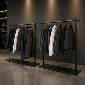 Présentoir à chaussures ouvert en fer noir mat thermolaqué, sur mesure, pour magasin de détail, support d'affichage de chaussures, OEM ODM disponible - Product Image 4