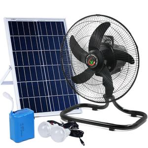 Ventilateur solaire électrique d'extérieur OEM, 12 pouces, portable, rechargeable, ventilateur sur pied à énergie solaire - Product Image 3