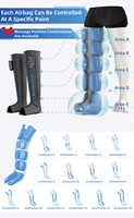 Massage des jambes chauffant sans fil Pressothérapie Sport Recovery Air Compression Boots for Leg Massager