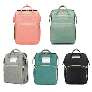 Bolsa de Pañales 3 en 1 para el Cuidado de la Madre, Plegable, Portátil, para Cambiar Pañales de Bebé, <span class=keywords><strong>Mochila</strong></span> para Pañales - Product Image 2