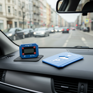 Disque de stationnement électronique numérique fiable, dissimulable d'un clic, accessoire automobile moderne en plastique - Product Image 3