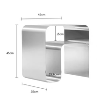 Fabricant de meubles modernes nordiques Table basse carrée en acier inoxydable Table d'appoint