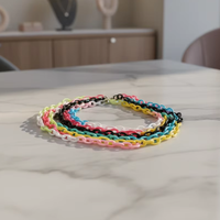 Chaîne acrylique multicolore 40cm/50cm pour suspension à lunettes 6*8mm Chaînes en plastique