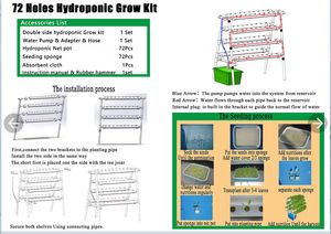 Sistema Hidropónico NFT con 72 Orificios, Sistemas de Cultivo Hidropónico Verticales, Tubo de PVC para Plantas y Vegetales - Product Image 4