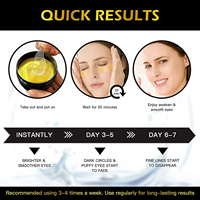 Coussinets de gel pour les yeux 24K avec hydrogel de rose Masque pour les yeux aux mauvaises herbes de mer de marque privée OEM Extrait d'algues naturelles Anti-rides