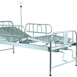 Shilehuan Stainless Steel <b>Double</b> Crank Nursing <b>Bed</b> SLV-B4021S Adult Medical Hospital <b>Bed</b> - Product Image 2