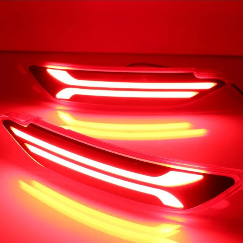 ไฟท้ายรถยนต์ LED 3ฟังก์ชั่น, กันชนหลัง/เบรก/ไฟเตือนสำหรับ Hyundai Tucson 2015-2017