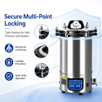 Autoclave Portátil de Acero Inoxidable para Laboratorio, Esterilizador a Vapor a Presión, 18L 24L, Máquina Esterilizadora de Alta Temperatura