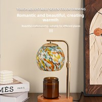 Lampe à cire fondue parfumée, brûleur de cire, lampe à bougie, veilleuse à intensité variable, lampe de table pour chambre à coucher