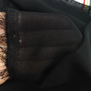 SEDRA Textile musulman islamique arabe 50D formel noir laine mousseline de soie Laser Tarha tissu écharpe <span class=keywords><strong>Hijab</strong></span> Niqab Burqa - Product Image 6