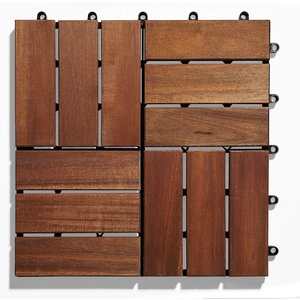 ไม้อะคาเซียประสานกระเบื้องปูพื้นลายกระเบื้องโมเสคระเบียงไม้ทนฝนกระเบื้องคลิก - Product Image 1