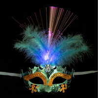 Costume drôle masque de Cosplay masque vénitien de Mardi Gras masque de mascarade masque de fête de plumes pour décor de noël de fourniture de vacances de fête