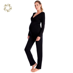 <span class=keywords><strong>Pijama</strong></span> de maternidad, <span class=keywords><strong>pijama</strong></span> de maternidad de bambú, <span class=keywords><strong>pijama</strong></span> de embarazada, ropa de dormir de maternidad sostenible, pijamas de Enfermería de otoño para mamá - Product Image 1