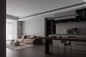 Hình ảnh độ phân giải cao cho phòng ngủ căn hộ nhà bếp sạch sẽ kết xuất nội thất 3D tối giản hiện đại cho studio độc thân trẻ - Product Image 4