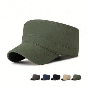 Simple <b>Flat</b> Baseball <b>Cap</b> for <b>Men</b> Women Youth Custom Sports <b>Cap</b> Solid Colors for Spring Autumn Outdoors Made Common Cotton Fabric - Product Image 6