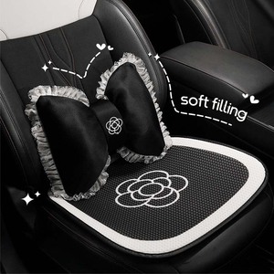 Camellia Pattern Car Headrest And Lumbar Support Breathable Neck Pillow For All Seasons General Fit - Product Image 2