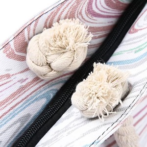 Tas Tote Kanvas JOYSUN Tahan Air dengan Ritsleting, Kapasitas Besar, untuk Belanja, Gym, Travel, Tas Tangan Graffiti, Tas Katun Custom - Product Image 6